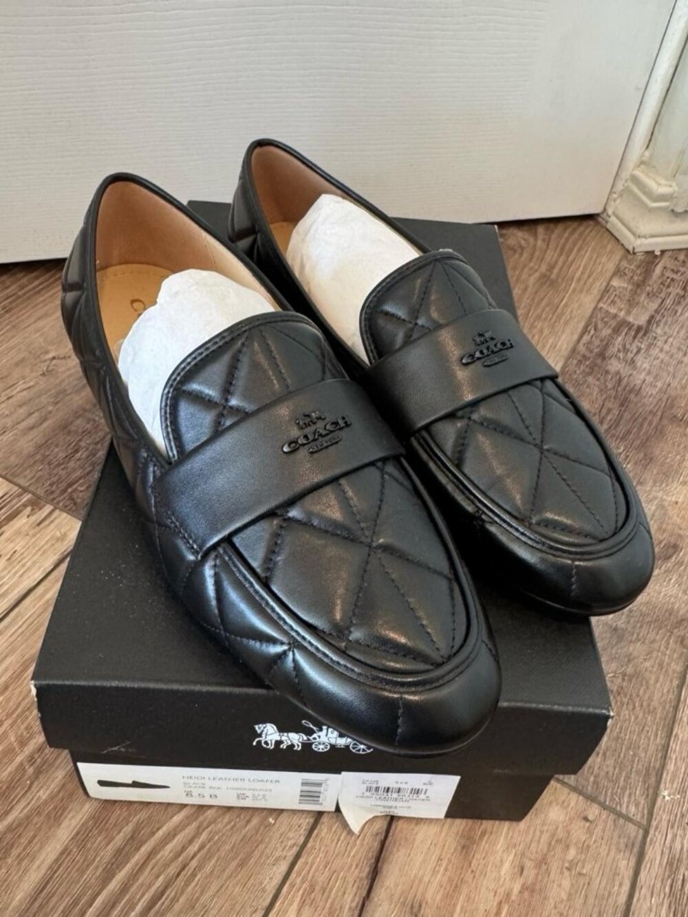 Coach Black Leather Loafer Like New Worn Once Size 8.5 (39)